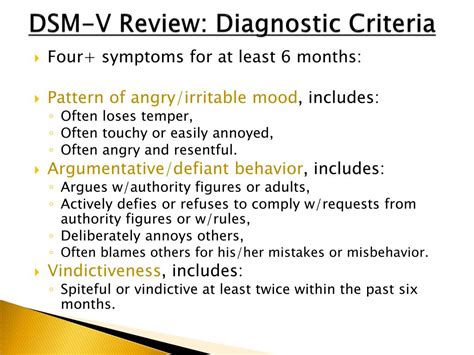 oppositional defiant disorder dsm 5